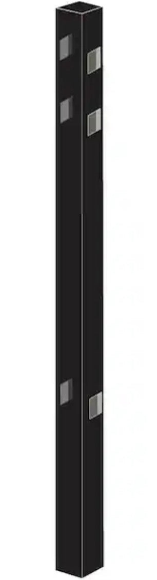4' black aluminum line post