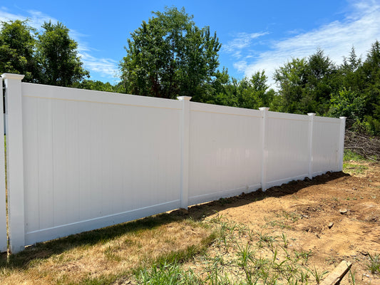White vinyl privacy section