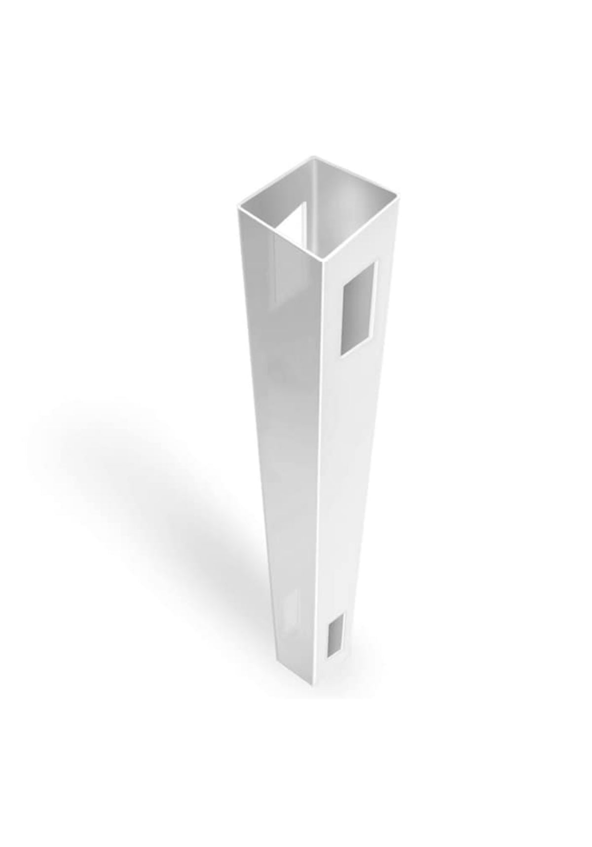 Digless Fence Post White vinyl Line post – Master Fence, LLC